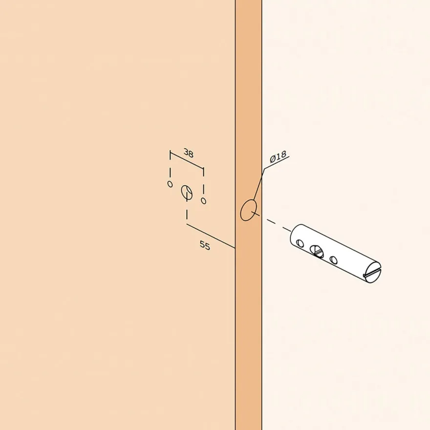 Accesorio para fijación de manillas