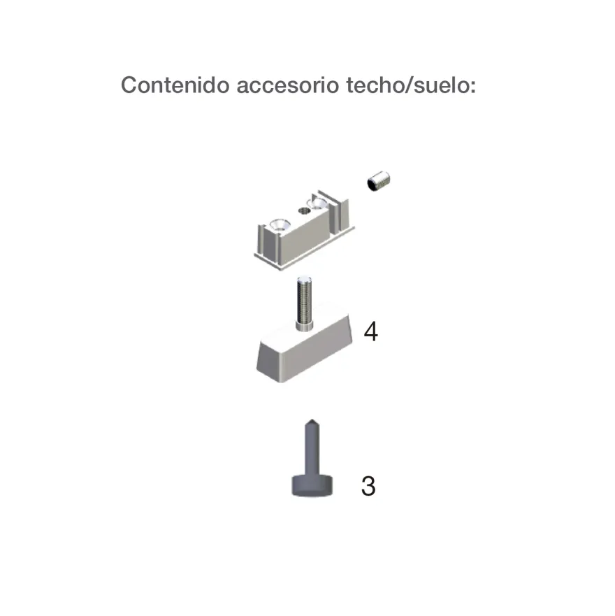 Accesorio para fijación suelo/techo para AIRPERFIL