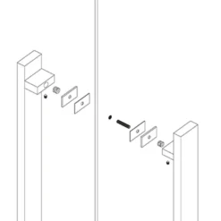 Adaptadores de manillones dobles para puertas de cristal