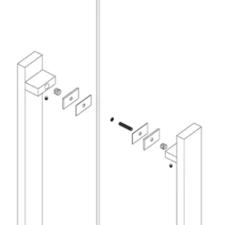 Adaptadores de manillones dobles para puertas de cristal