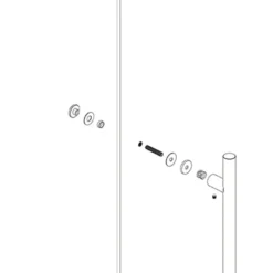 Adaptadores de manillones simples para puertas de cristal