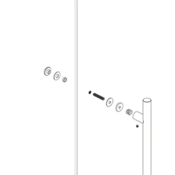 Adaptadores de manillones simples para puertas de cristal