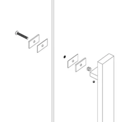 Adaptadores de manillones simples para puertas de cristal