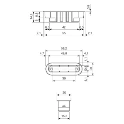 AGB Polaris 2XT - Kit picaporte mágnetico para condena con cerradero para madera