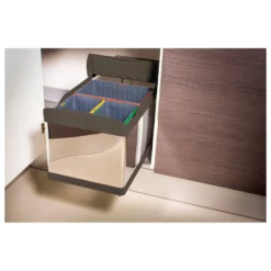 ALDO INOX - Elegante contenedor con 2 o 3 compartimentos y de tapa con apertura automática