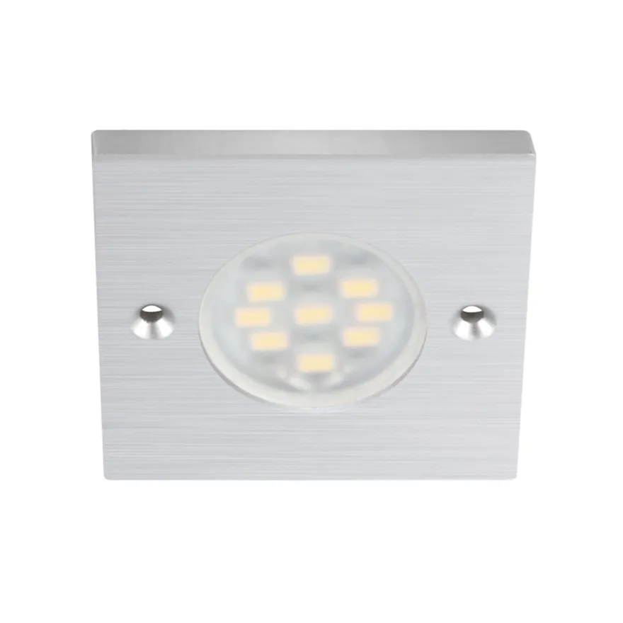 ALEXIA - Foco LED sobrepuesto extrafino cuadrado con iluminación redonda
