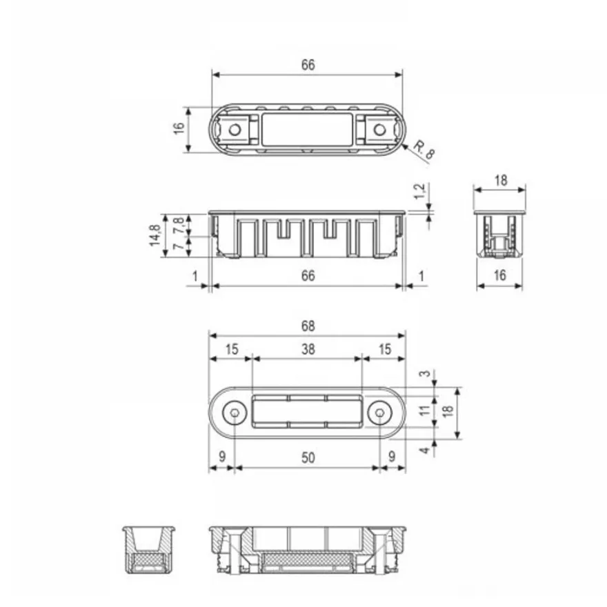 Alutop XT Cerradero para cierres magnéticos AGB en perfil de aluminio