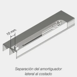 Amortiguador para 1 puerta perfilería de armario ATLANTICO