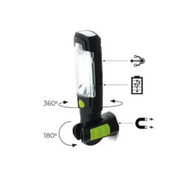 Antorcha de inspección giratoria con batería recargable
