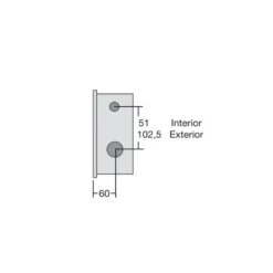 ARCUBLOCK 1511 - Cerradura larga de seguridad embutidas sin varillas / Llave Varillero/ Frente Z