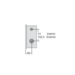 ARCUBLOCK 1511 - Cerradura larga de seguridad embutidas sin varillas / Llave Varillero tipo Servicio / Frente Z