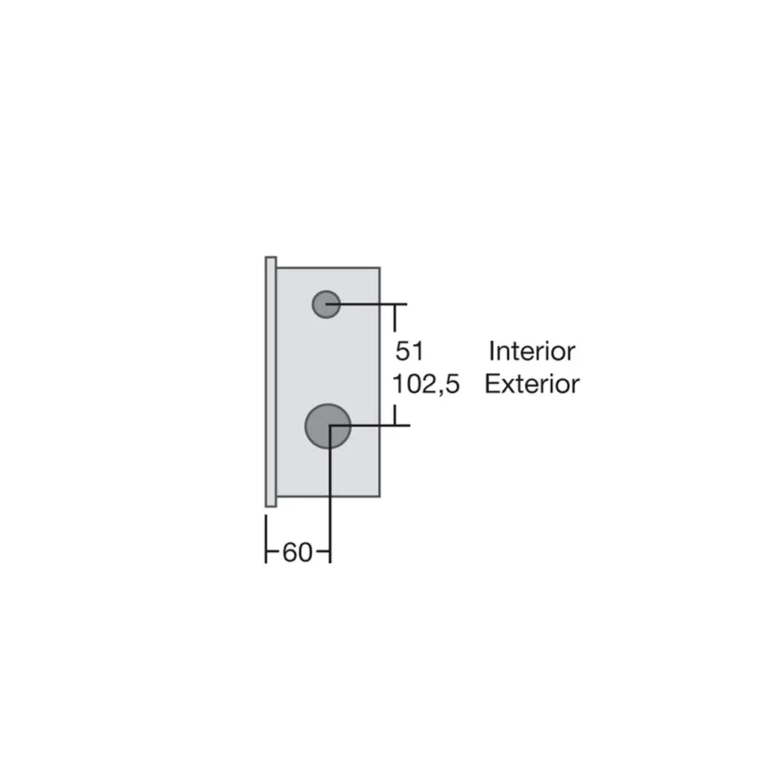 ARCUBLOCK 1511 - Cerradura larga de seguridad embutidas sin varillas / Llave Varillero tipo Servicio / Frente Z