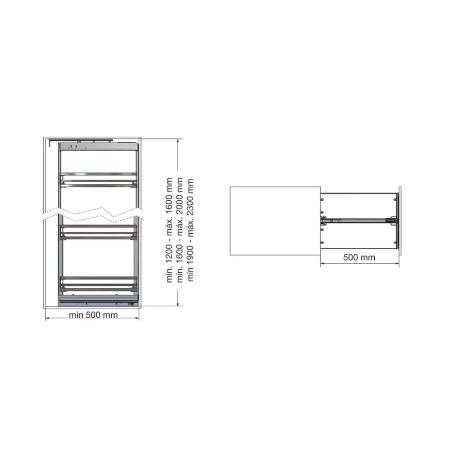 ARGOS Línea FLAT - Columna Extraíble Antracita