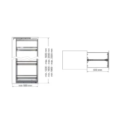 ARGOS Línea FLAT - Columna Extraíble Cromo/Blanco