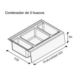 ARGUS - Accesorios para cajón interior Antracita