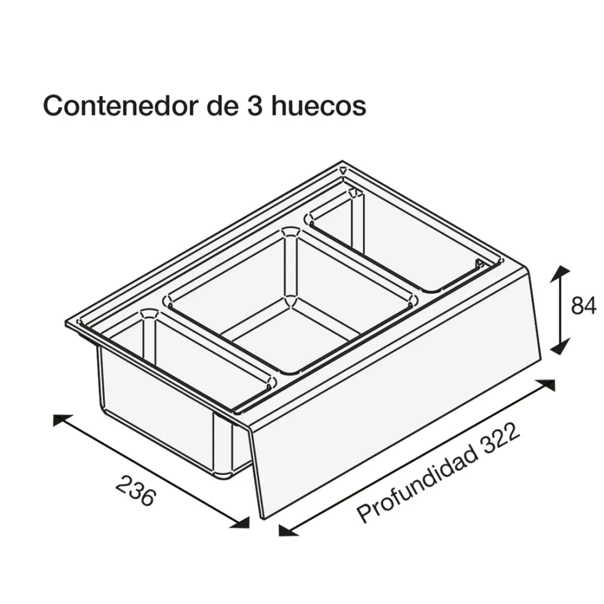 ARGUS - Accesorios para cajón interior Antracita