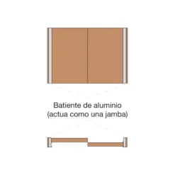 ATLANTICO - Batiente de aluminio para perfilería