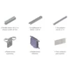 ATLANTICO MIN10 Minimalista - Kit de perfiles para puertas armario correderas