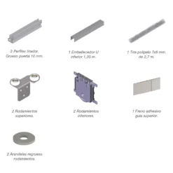 ATLANTICO RT10 - Kit perfiles para puertas correderas de armario empotrado