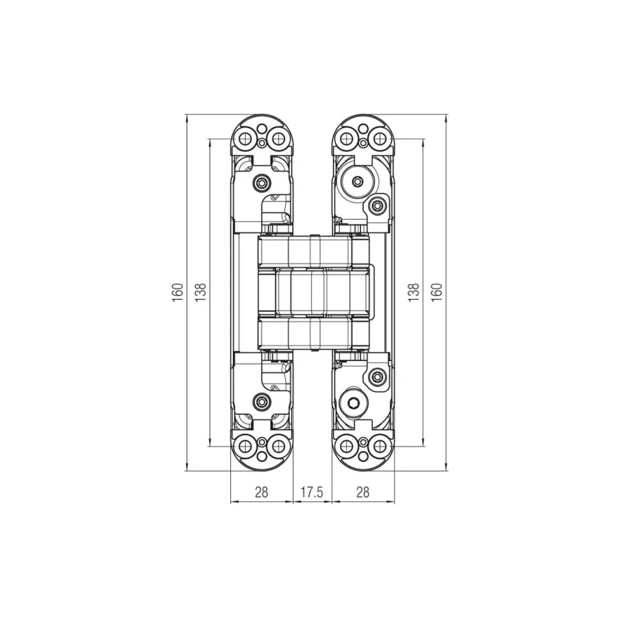ATOMIKA KARAKTER K8080 - 7 pivotes regulables sobre 3 ejes independientes autoportante de 80/100Kg. Apertura 180º