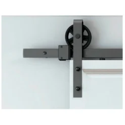 AURELIO - KIT accesorios puertas de madera (tipo granero) de hoja simple o doble hasta 120 Kg.