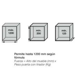 Aventos Blum HK-XS para puertas abatibles ascendentes de profundidad reducida