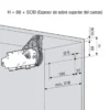 Aventos HL Blum para puertas paralelas abatibles de apertura ascendente