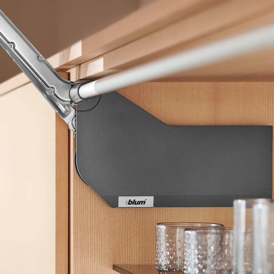 Aventos HL Blum para puertas paralelas abatibles de apertura ascendente
