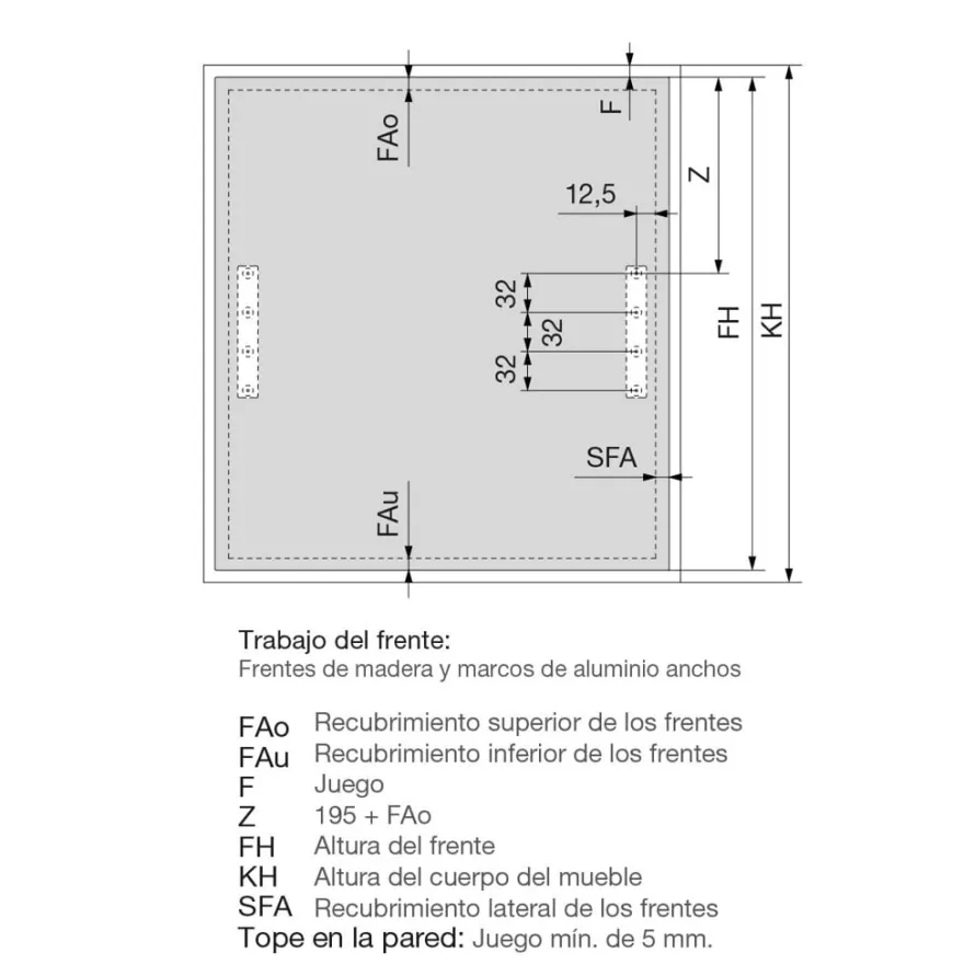 AVENTOS HS TOP - Compás para puertas abatibles oblicuas