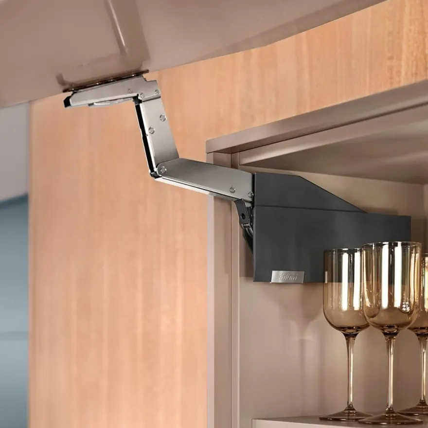 AVENTOS HS TOP - Compás para puertas abatibles oblicuas