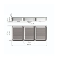 Bandeja de accesorios antracita para pantalonero extraíble