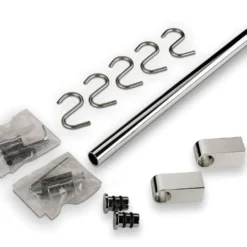 Barra de cocina con ganchos para colgar utensilios