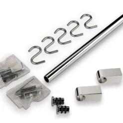 Barra de cocina con ganchos para colgar utensilios