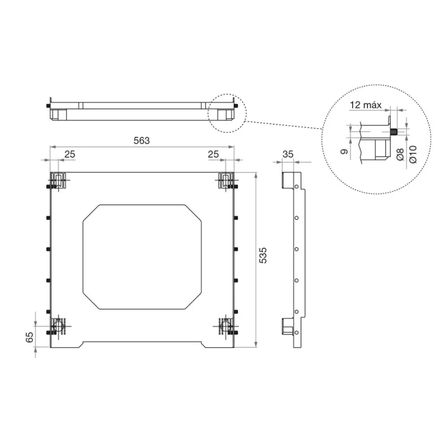 Base de ventilación para frigoríficos