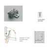 Base inclinable para montajes especiales para bisagras Salice Serie 200