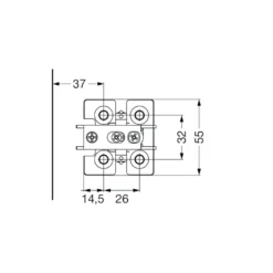 Base regulable para bisagras de la serie J95