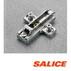 Bases clip DOMI regulación frontal y vertical excéntrica para bisagras Salice (fijación tornillo euro)