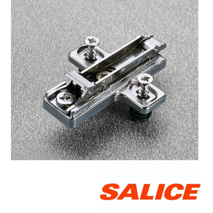 Bases clip DOMI regulación frontal y vertical excéntrica para bisagras Salice (fijación tetón ø10)