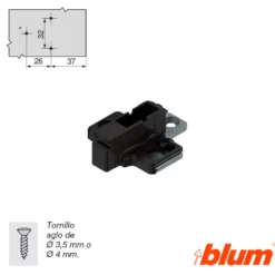 Bases para Bisagras Blum Clip-Top con regulación vertical SIN excéntrica