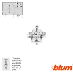 Bases para Bisagras Blum Clip-Top con regulación vertical SIN excéntrica