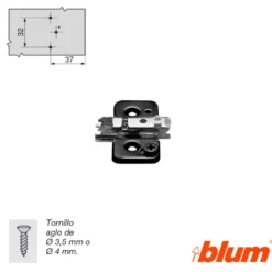 Bases para bisagras Blum Clip-Top con regulación vertical mediante excéntrica