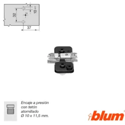 Bases para bisagras Blum Clip-Top con regulación vertical mediante excéntrica