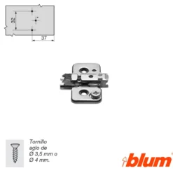 Bases para bisagras Blum Clip-Top con regulación vertical mediante excéntrica