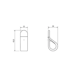 BELT - Pomo minimalista redondeado