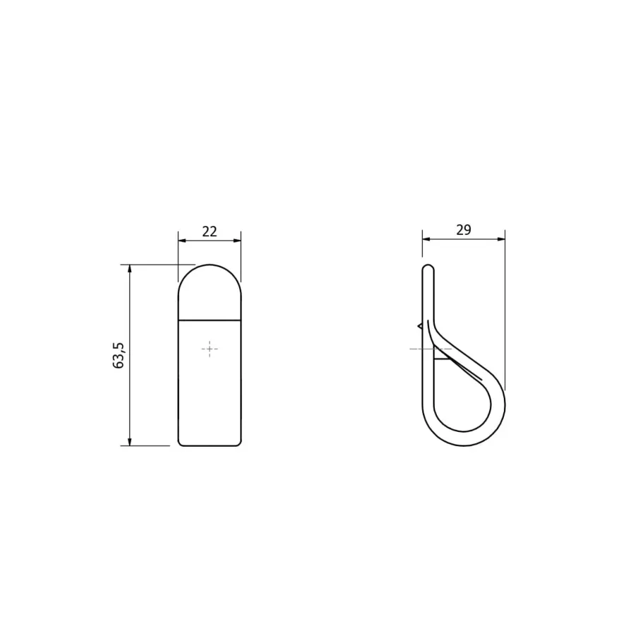 BELT - Pomo minimalista redondeado