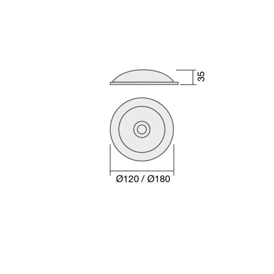 BIOS - Downlight LED para empotrar Fijo con tres intesidades de luz Redondo