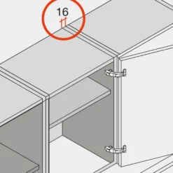 Bisagra Acodada Blum Clip Top Ø35 mm. Apertura 170º para puertas de gran ángulo. Cierre estándar.