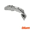 Bisagra acodada Blum Clip Top Ø35 mm. a 155º para despenseros y montajes específicos - Apertura por expulsión TIP-ON