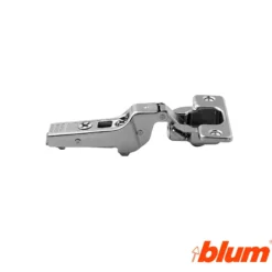 Bisagra acodada Blum Clip Top Ø35 mm. de 95º para grandes espesores y molduras. Apertura Estándar.