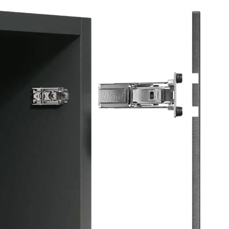 Bisagra BLUM Clip Top concierre decelerante BLUMOTION - Recta 110º para puertas finas de espesor mayor/igual 8 mm.